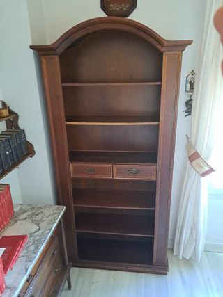 Librería madera clásica - 2 cajones