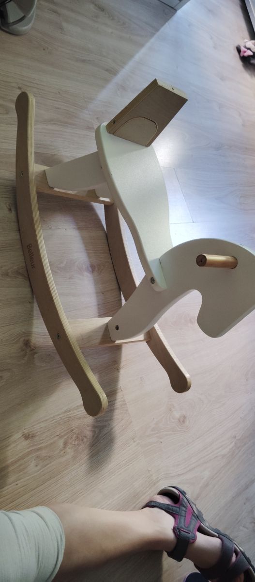 Caballo balancín Belleur blanco