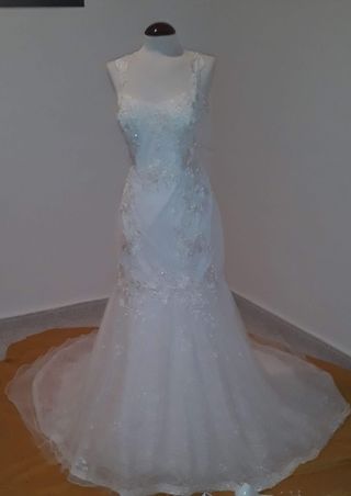Vestido novia blanco talla grande