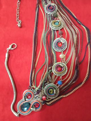 Collar Boho étnico multicolor