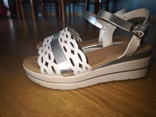 Sandalias Plataforma Blancas Talla 38