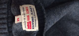 Jersey de lana, cuello alto azul marino