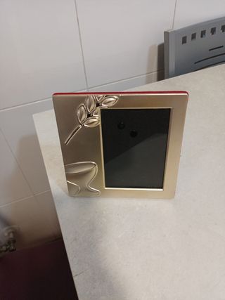 Marco fotos comunión plateado