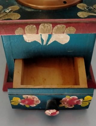 Macinino caffè vintage legno e rame