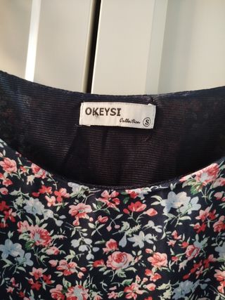 Top floral OKEYSI S - multicolor