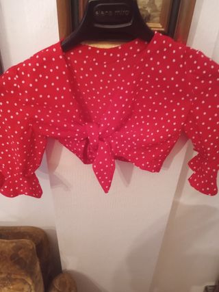 Traje de rumbera rojo -hecho a mano