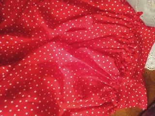 Traje de rumbera rojo -hecho a mano
