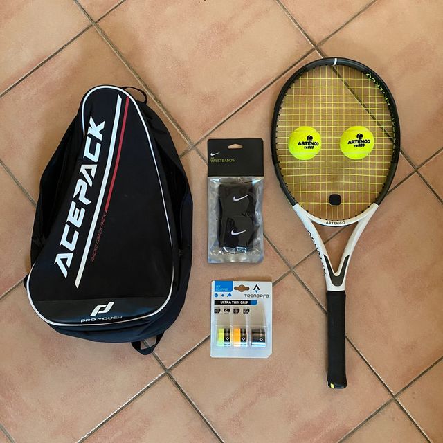 Set completo tenis principiante raqueta + accesori