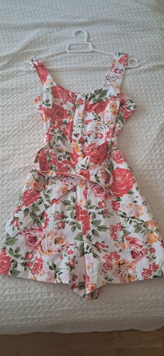 Mono floral verano - rojo, blanco