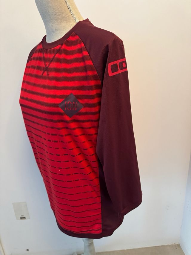 Maglia MTB Ion donna - Rosso/Bordeaux
