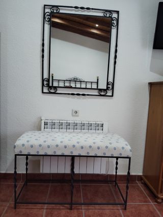Conjunto dormitorio de forja negro