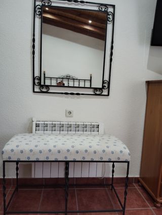 Conjunto dormitorio de forja negro