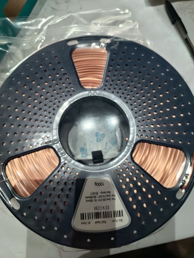 Filamento PLA Sunlu cobre rojo 1kg