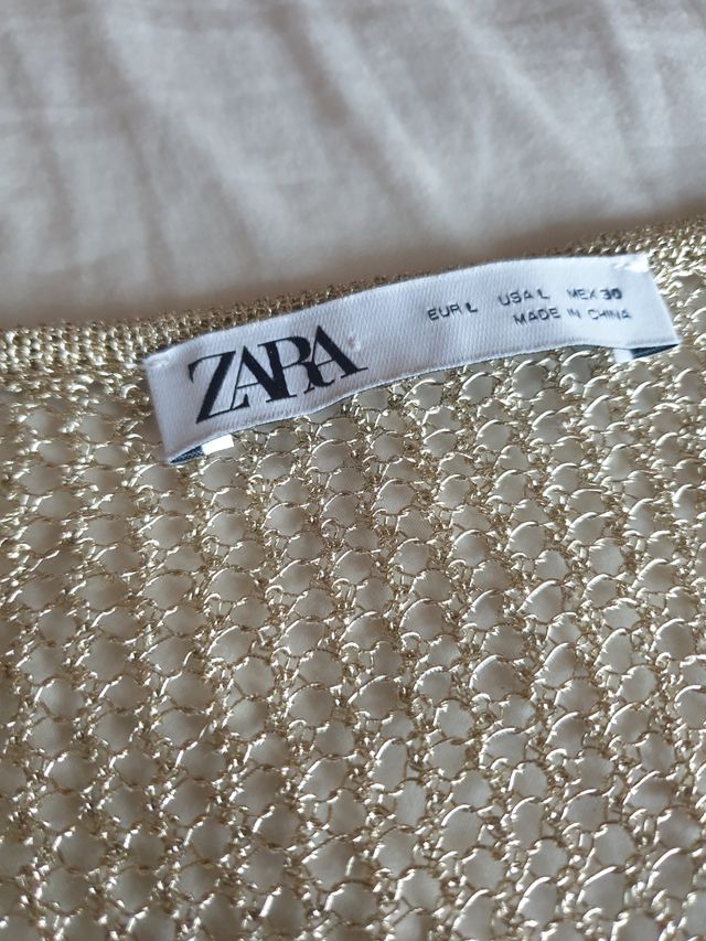 Top Zara metalizado L
