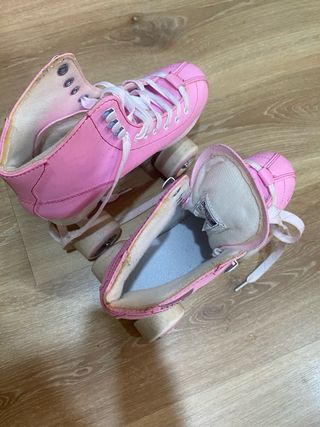Patines rosa + bolsa