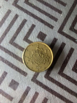 Moneda 50 céntimos Italia Marco Aurelio 2002