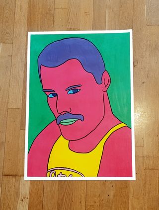 Retrato Freddie Mercury - Pop Art