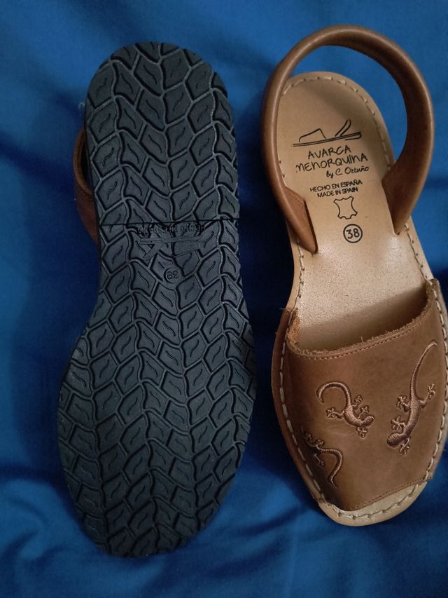 Sandalias Avarca Menorquina Piel 38