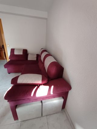 Sofa Chaise Longue burdeos