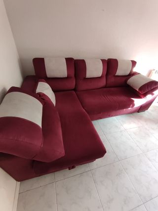 Sofa Chaise Longue burdeos