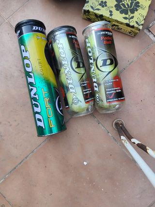 3 botes pelotas padel Dunlop: 10 pelotas