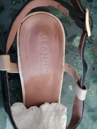 Sandalias Jeannot charol tricolor