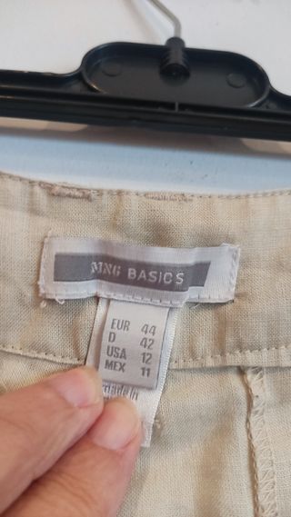 Pantalones Mango beige mujer