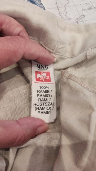 Pantalones Mango beige mujer