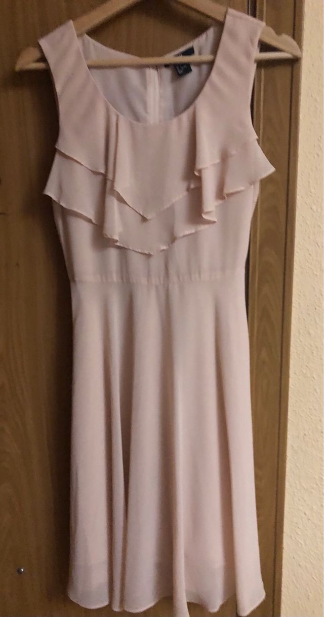 Vestido rosa palo gasa