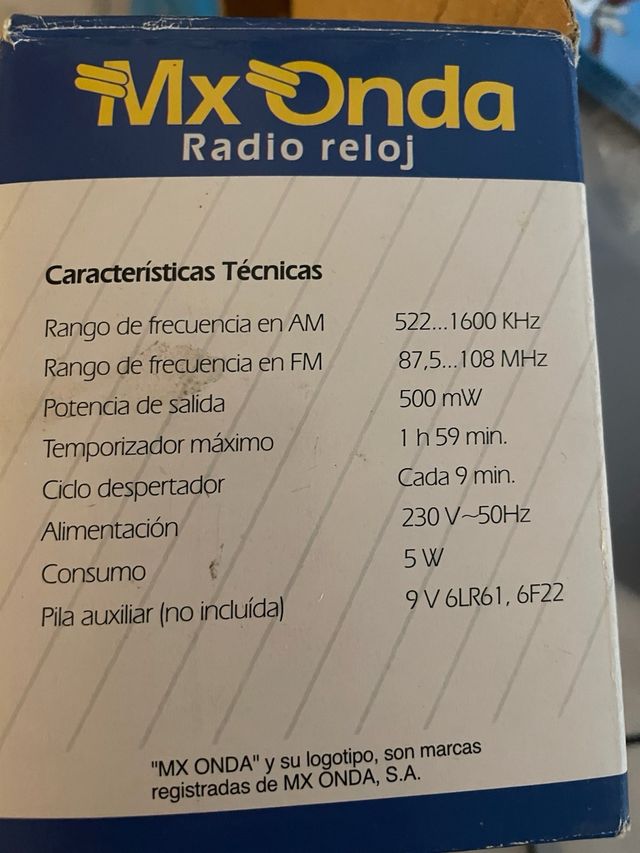Radio Reloj Mx Onda AM/FM Digital