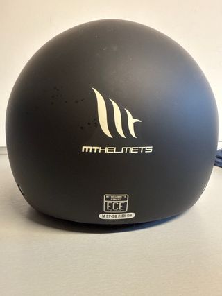 Casco Jet Negro Mate