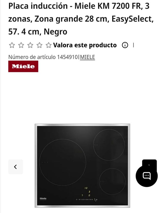Placa inducción Miele KM 7200 FR