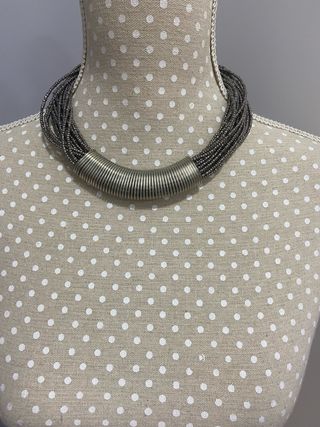 Collar gris plata - Gargantilla