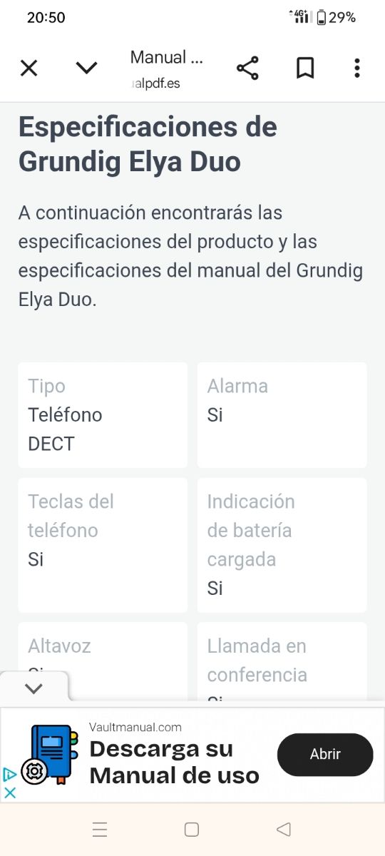 Teléfono inalámbrico Grundig - 2 unidades
