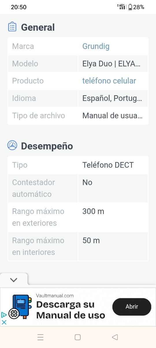 Teléfono inalámbrico Grundig - 2 unidades