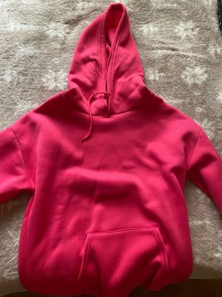 Sudadera con capucha rosa