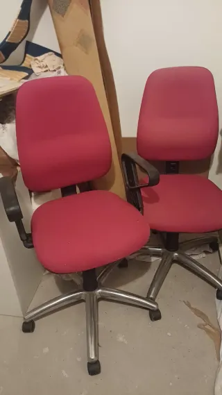 Silla oficina giratoria roja