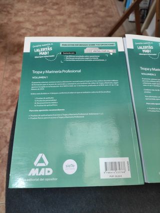 Tropa y marinería profesional Vol.1,2 y libro ejer
