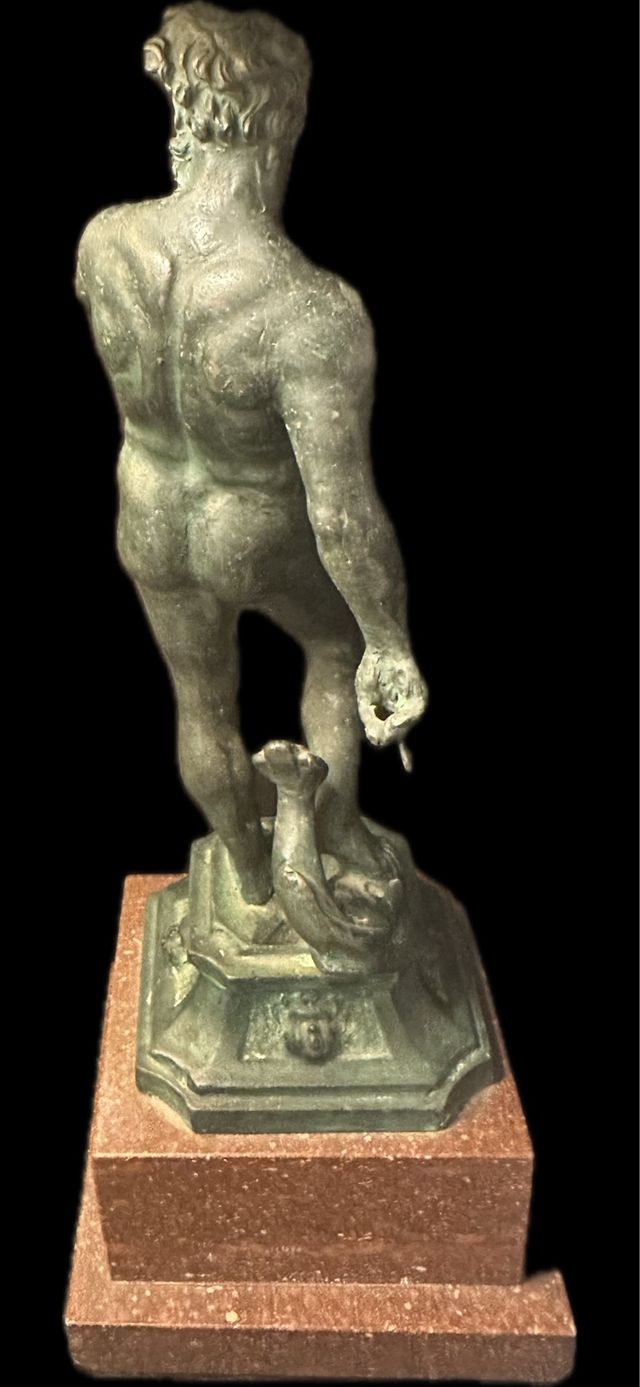 Statua Nettuno Bronzo Giambologna porfido XX sec