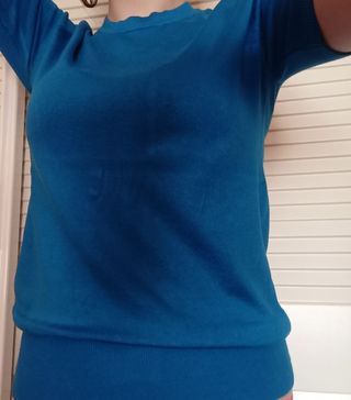Jersey azul eléctrico manga corta