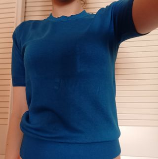 Jersey azul eléctrico manga corta
