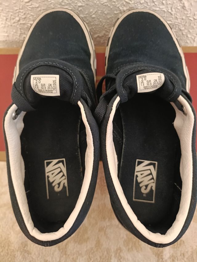 Zapatillas Vans Navy Número 32y medio