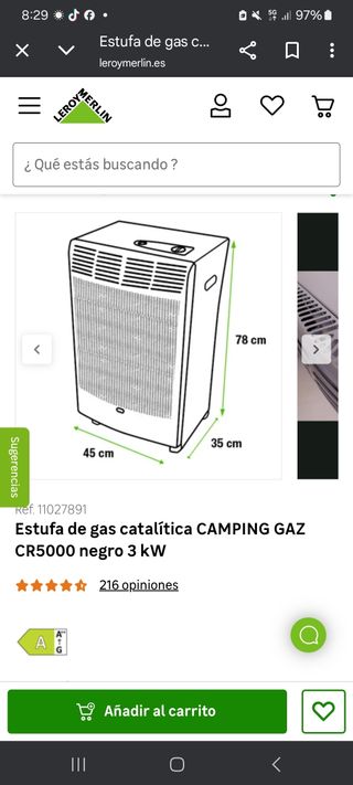 Campingaz Estufa Gas - Calentador