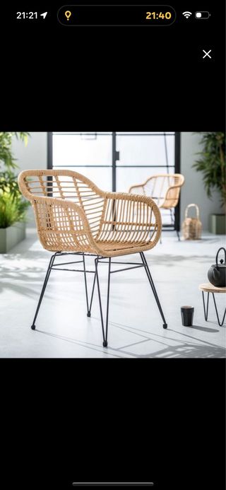 Silla ratán beige - Estilo moderno tengo 4