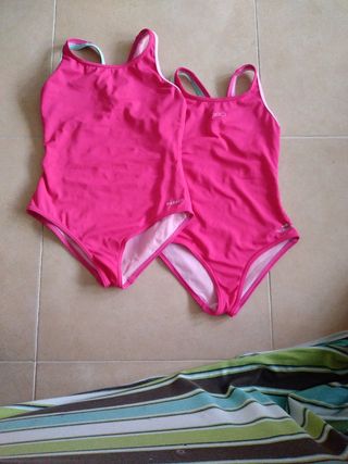 Bañador niña Helicon azul-amarillo