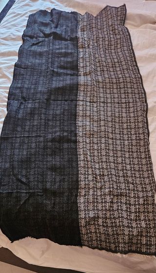 Scialle bicolore nero marrone