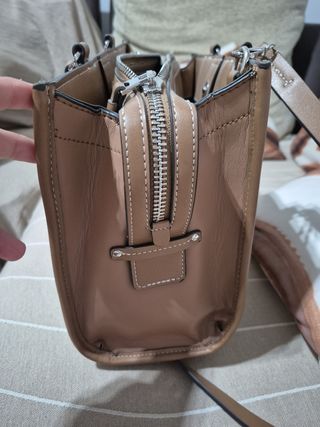 Bolso beige y marrón