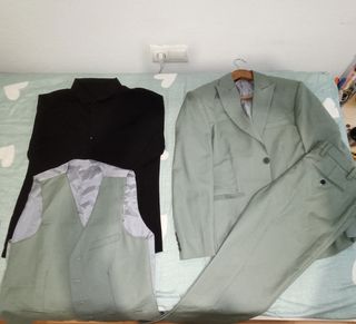 Traje verde salvia - Talle M