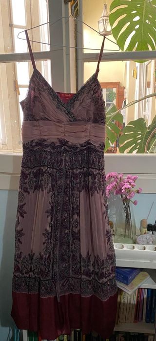Vestido K.Darly fiesta rosa-morado M