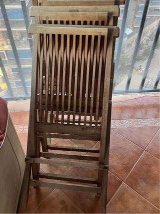 Mesa redonda jardín madera 120cm, incluye 4 sillas